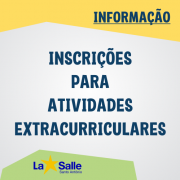 Inscrições para as Atividades Extracurriculares 2019