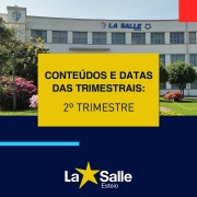 Conteúdos e Datas: Provas Trimestrais - 2º Trimestre