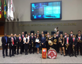 Banda Marcial é homenageada na Câmara Municipal