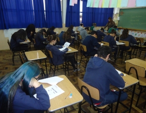 Estudantes realizaram o Simulado ENEM